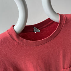 1990s USA Made Gap Salmon/Red/Orange Cotton Pocket T-Shirt