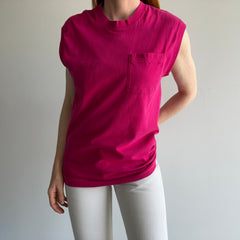 1980s FOTL Cotton Hot Pink Muscle Tank (Selvedge Pocket for Those Who Care)