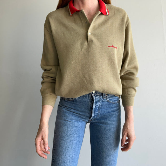 1970/80s Game Breaker Two Tone Polo Sweatshirt