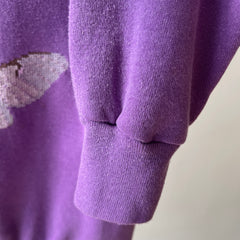 1980s DIY Hand Stitched Butterfly Sweatshirt (early 80s)