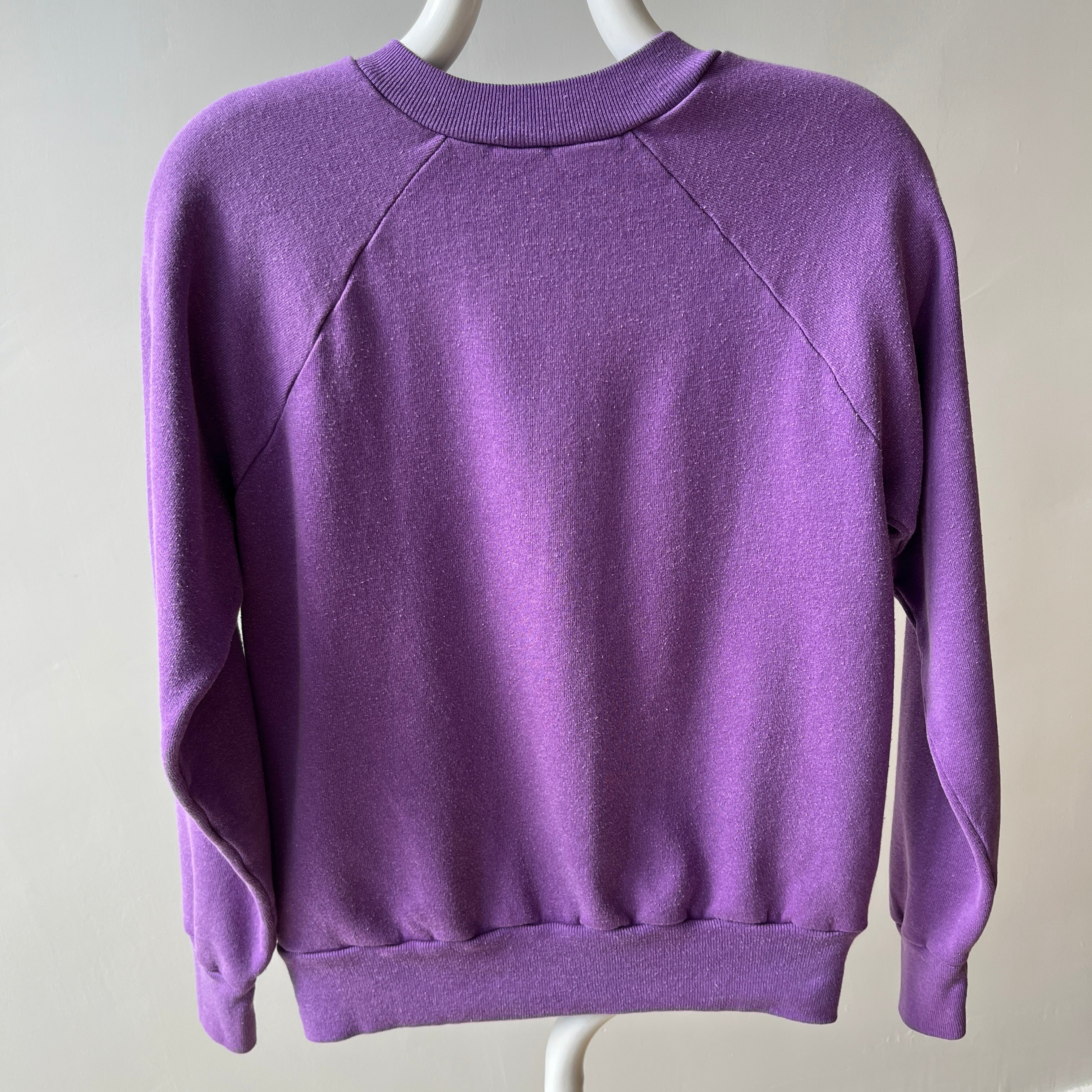 1980s DIY Hand Stitched Butterfly Sweatshirt (early 80s)