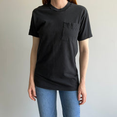 1980s Fabulous Blank Black Pocket T-Shirt