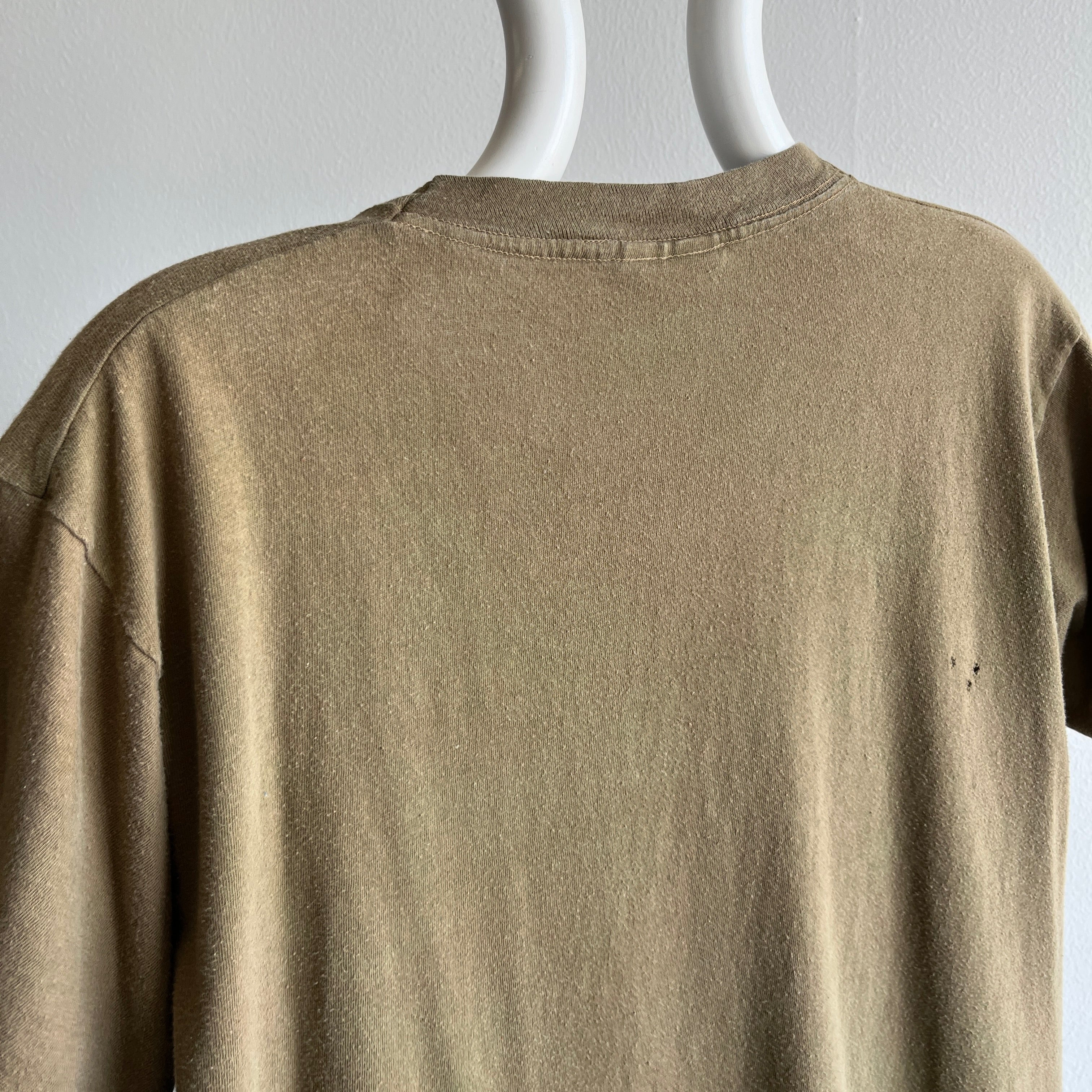 1980/90s Army Issued Brown/Green Cotton T-Shirt