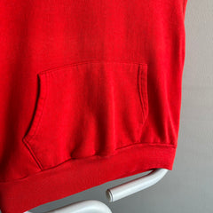 1970s Red Hoodie Warm Up Vest - THIS