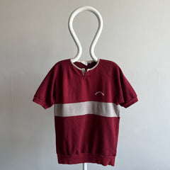 1980s Sweats Color Block Warm Up Henley