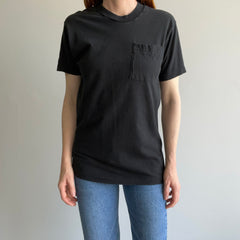 1980s Fabulous Blank Black Pocket T-Shirt