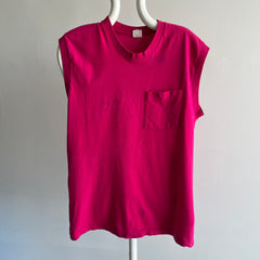 1980s FOTL Cotton Hot Pink Muscle Tank (Selvedge Pocket for Those Who Care)