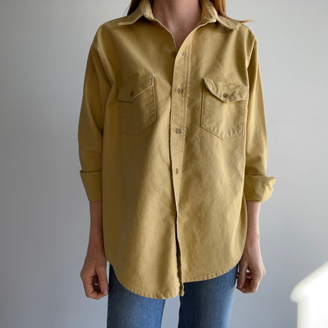 1970/80 Cotton Canvas Flannel Style Shirt - WOW