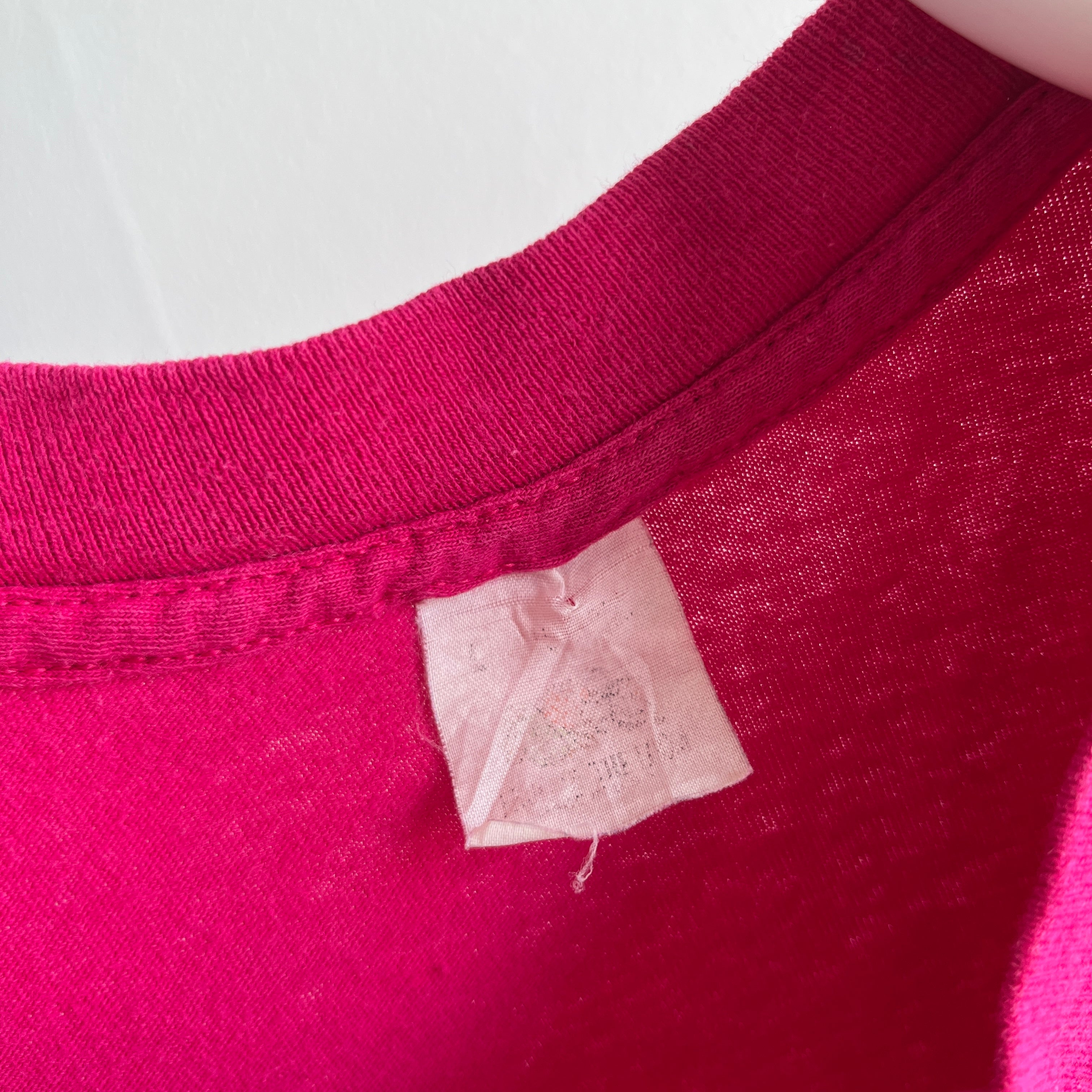 1980s FOTL Cotton Hot Pink Muscle Tank (Selvedge Pocket for Those Who Care)