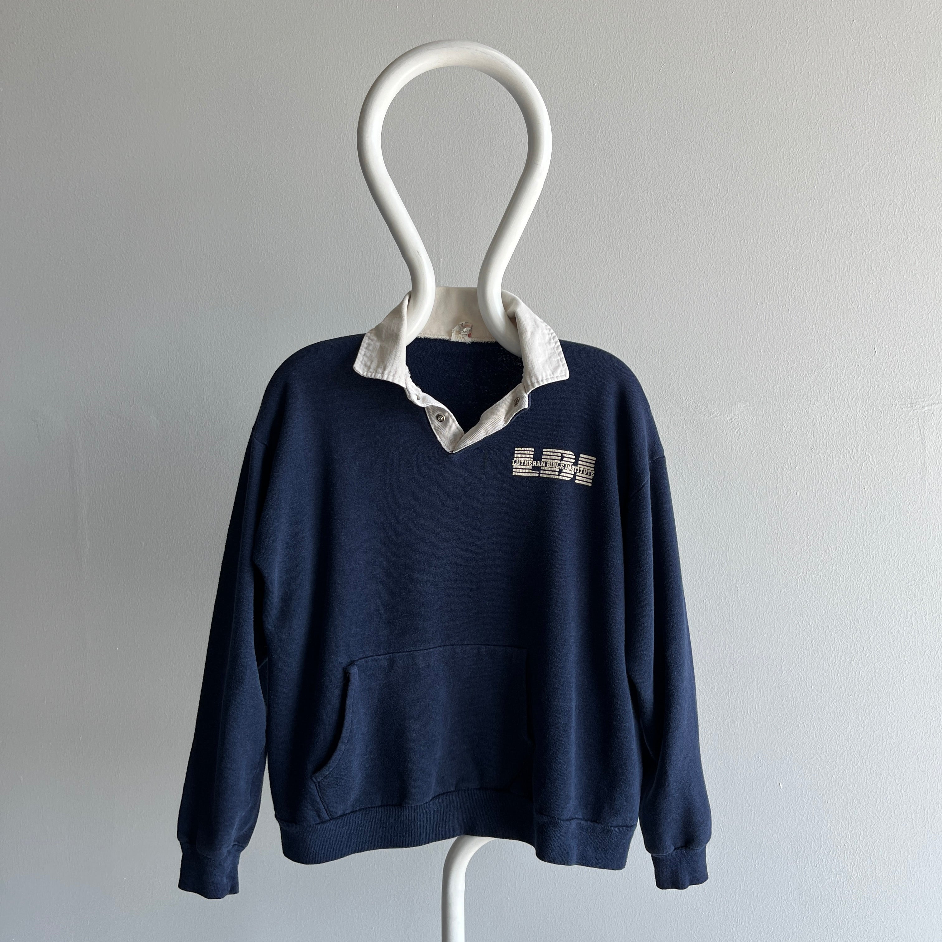 1970/80s Lutheran Bible Institute Polo Sweatshirt by Collegiate Pacific