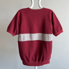 1980s Sweats Color Block Warm Up Henley