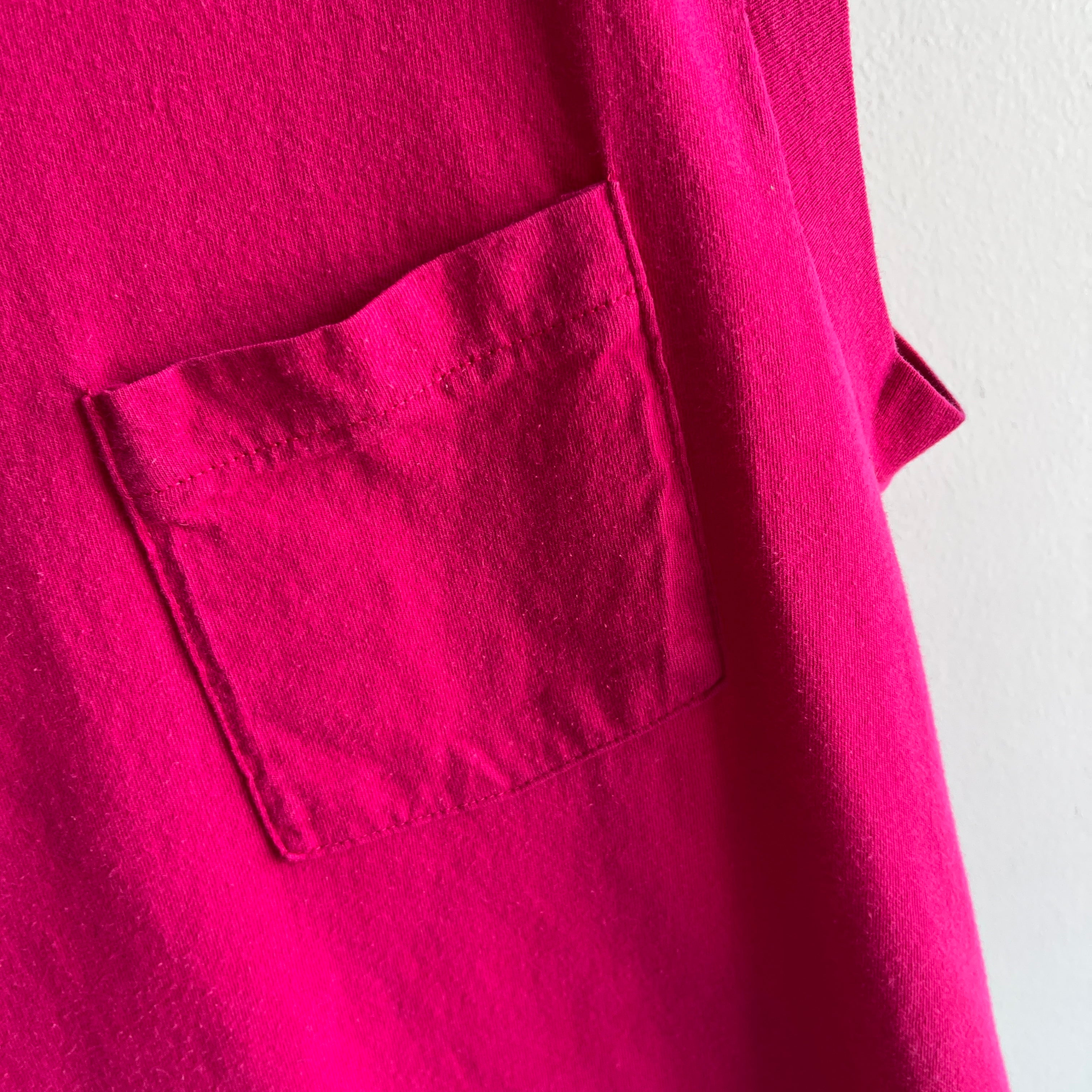 1980s FOTL Cotton Hot Pink Muscle Tank (Selvedge Pocket for Those Who Care)