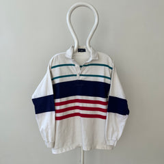 1980s/90s White Striped Rugby Shirt