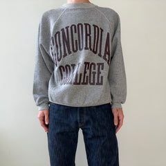 1970s Grey Concordia College Raglan Sweatshirt