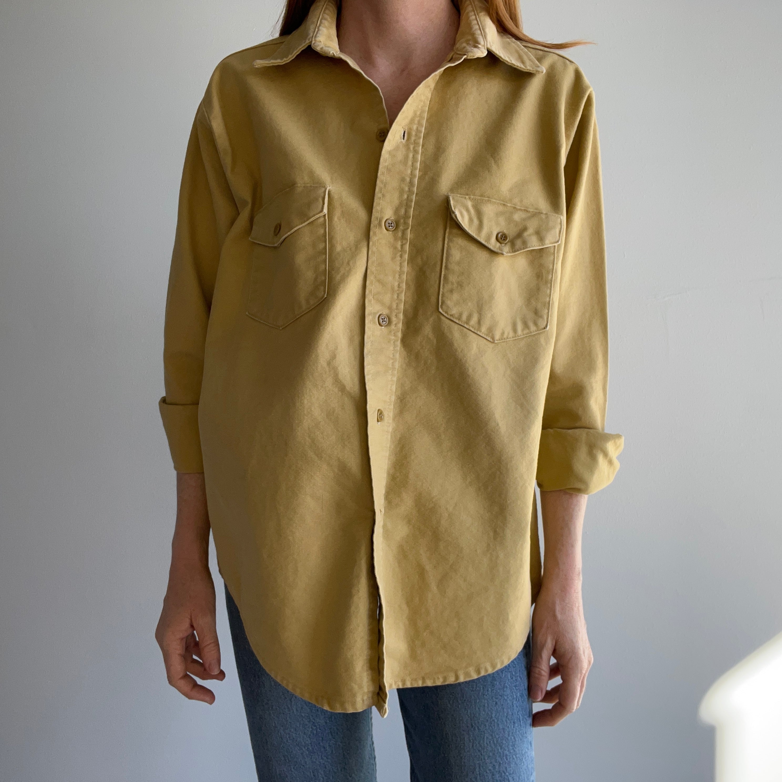 1970/80 Cotton Canvas Flannel Style Shirt - WOW