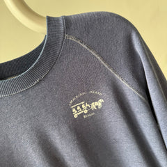 1970s Dreamy Mackinac Island Worn Out Sweatshirt with Contrast Stitching by Sportswear - !!!!