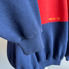 1988 Colts South Australia Football Super Cool Color Block Sweatshirt