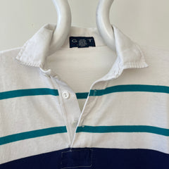 1980s/90s White Striped Rugby Shirt