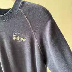 1970s Dreamy Mackinac Island Worn Out Sweatshirt with Contrast Stitching by Sportswear - !!!!