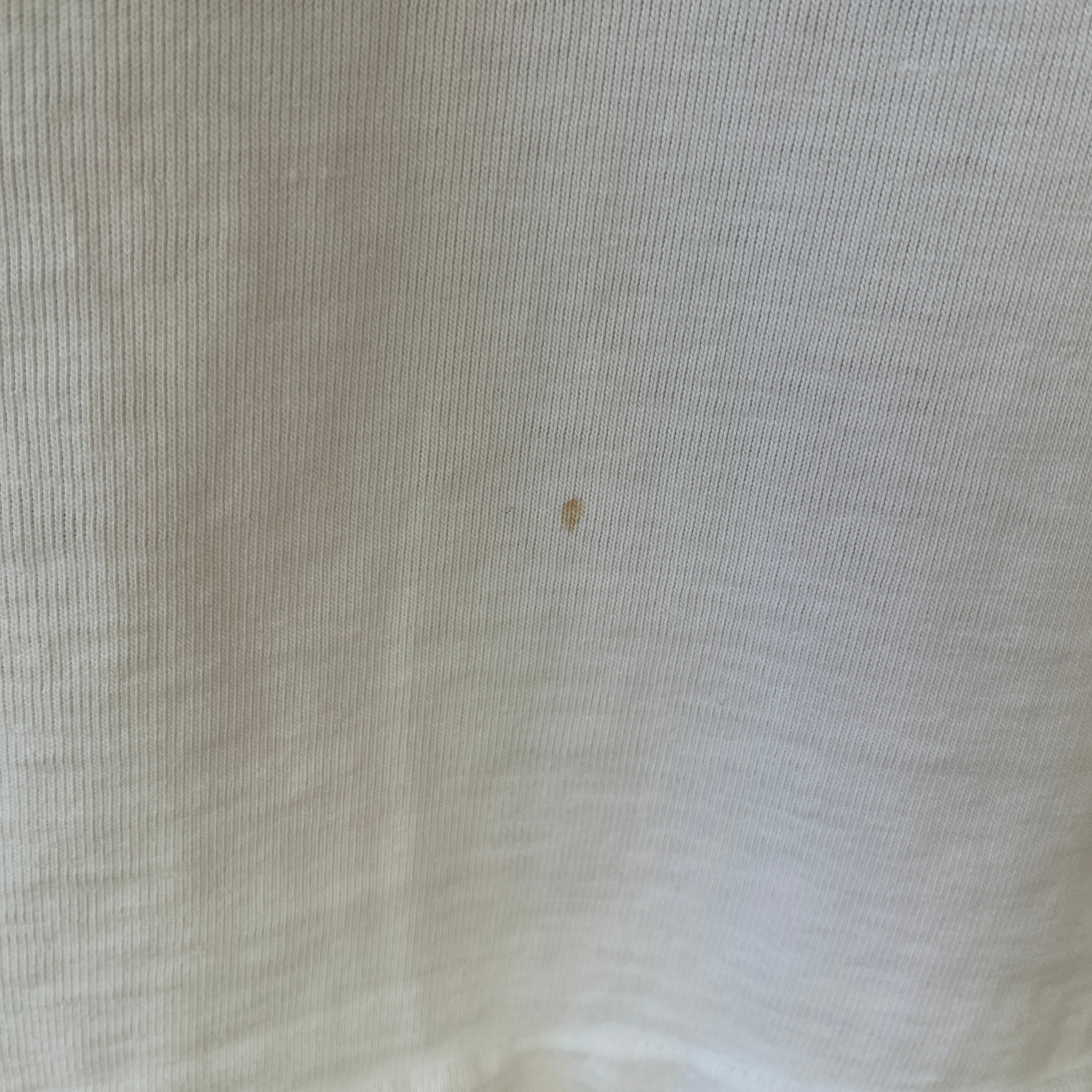 1980s/90s White Striped Rugby Shirt