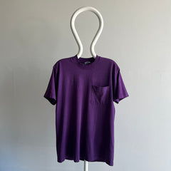 1980/90s Dreamy Worn Purple Pocket T-Shirt by BVD