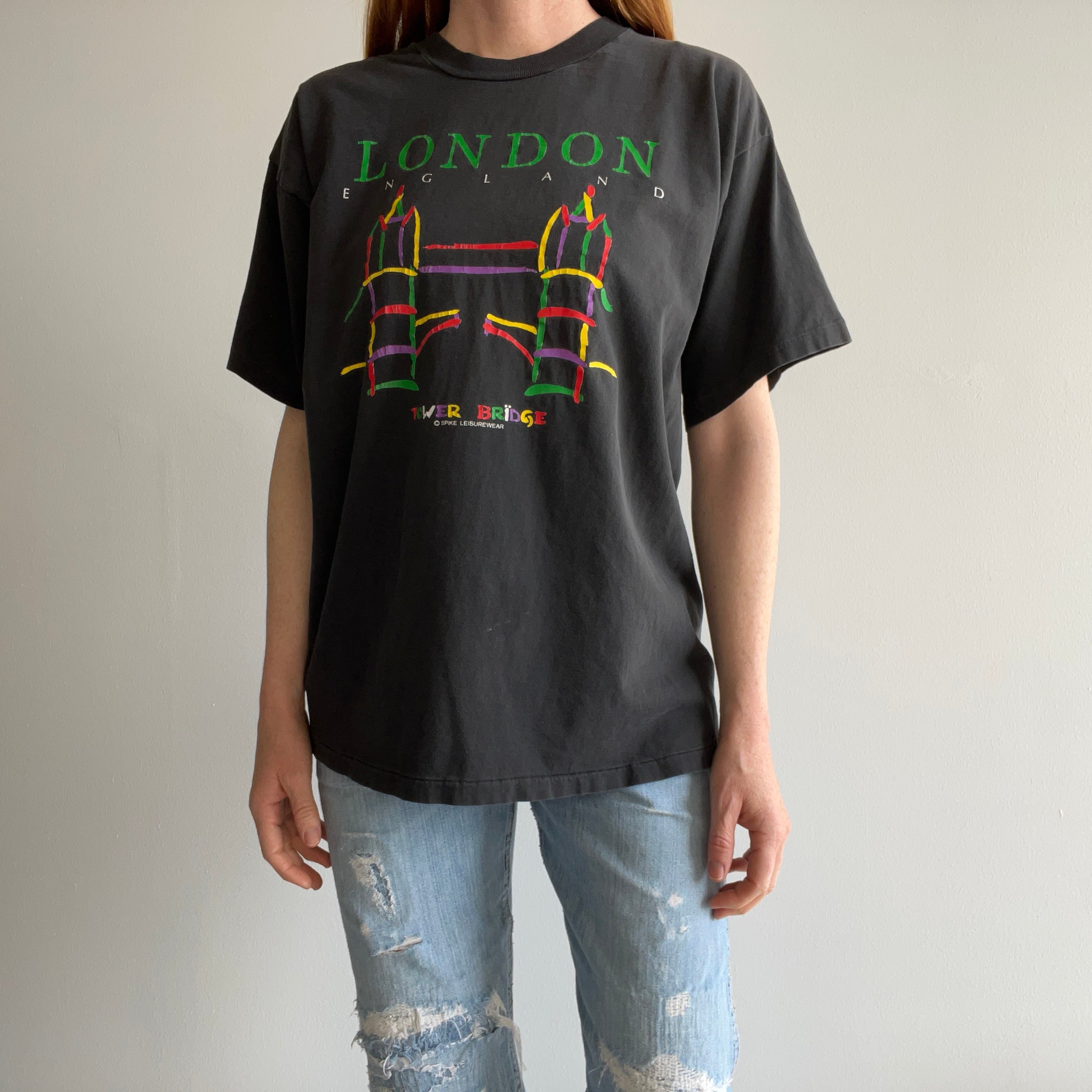 1980s London England Tourist T-Shirt - Single Stitch