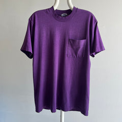 1980/90s Dreamy Worn Purple Pocket T-Shirt by BVD