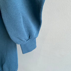 1990s Blank Slate Blue Gray Sweatshirt