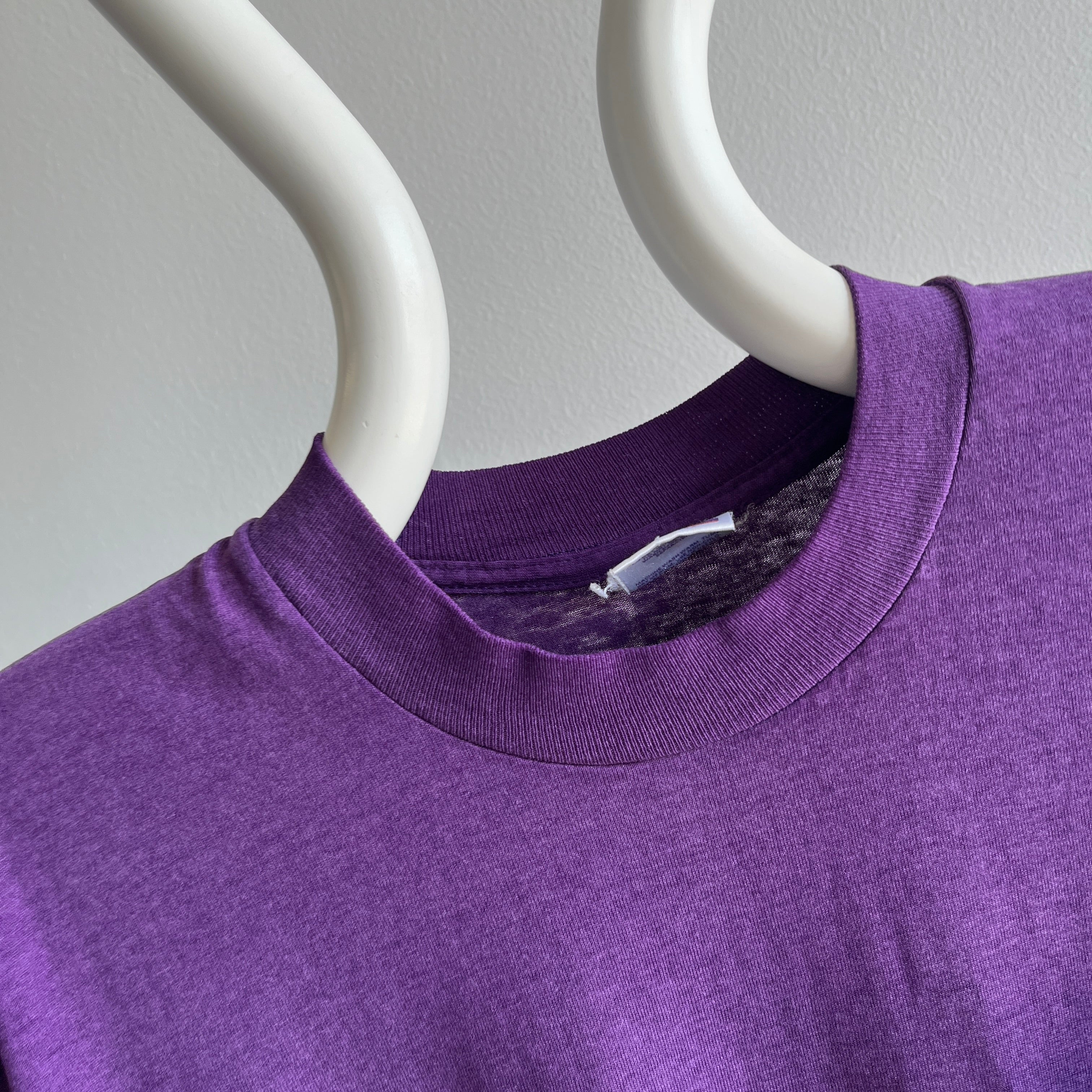 1980/90s Dreamy Worn Purple Pocket T-Shirt by BVD