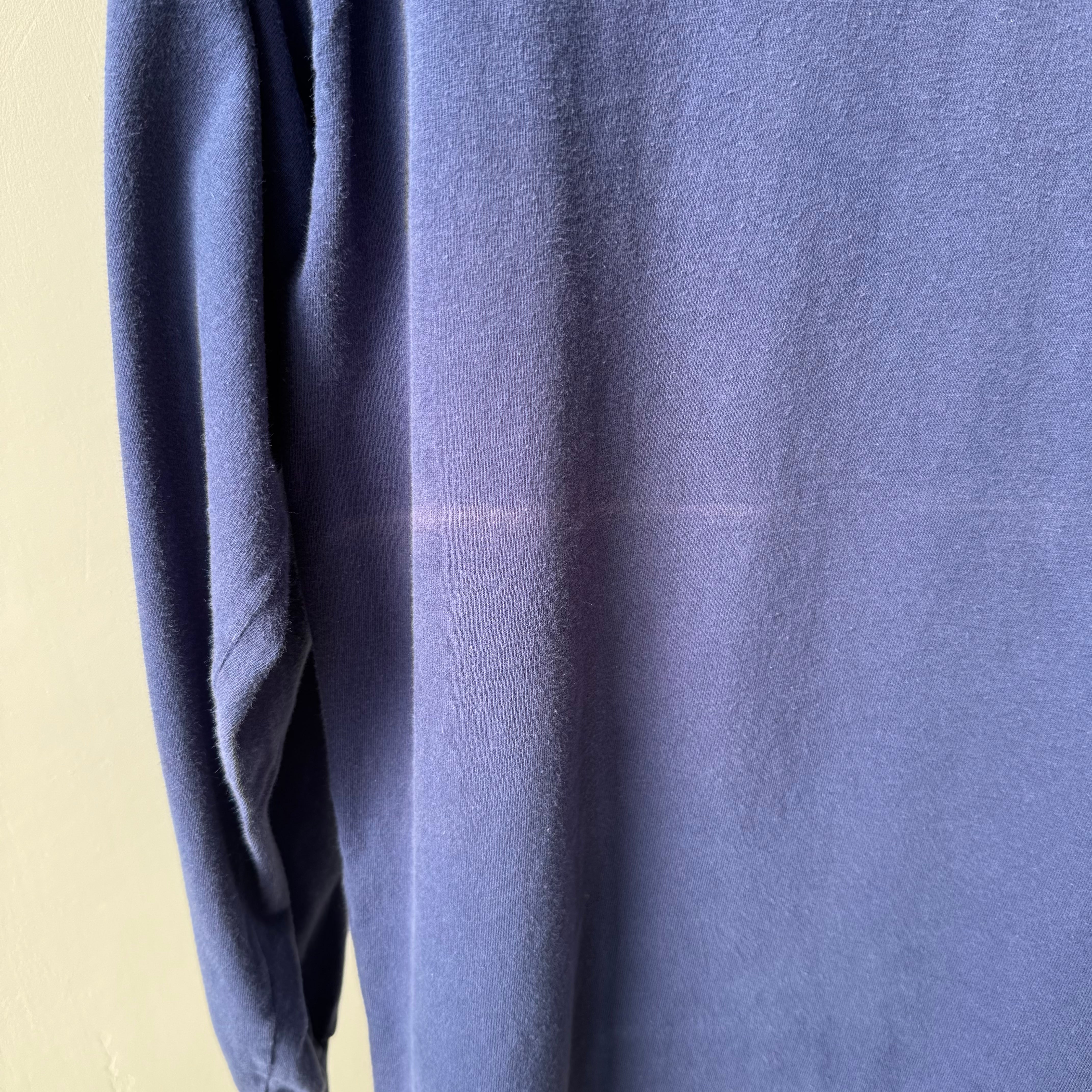 1990s Saint Bath French West Indies Long Sleeved Cotton T-Shirt - Front and Back