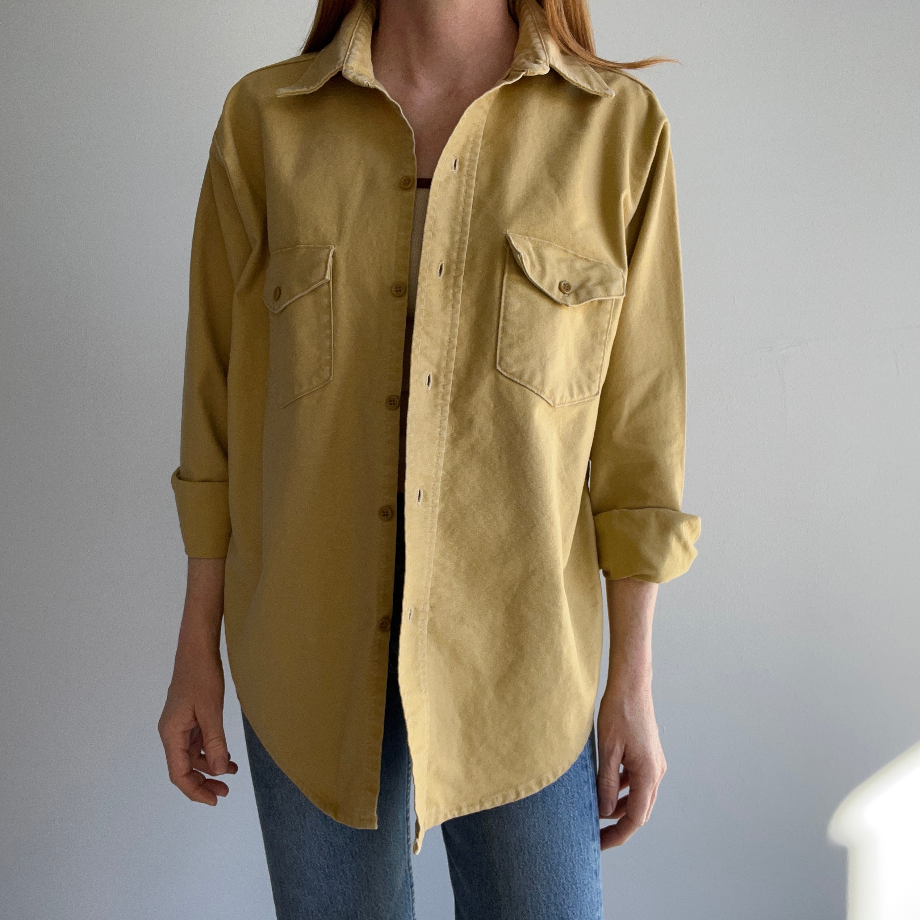 1970/80 Cotton Canvas Flannel Style Shirt - WOW