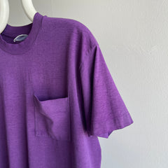 1980/90s Dreamy Worn Purple Pocket T-Shirt by BVD