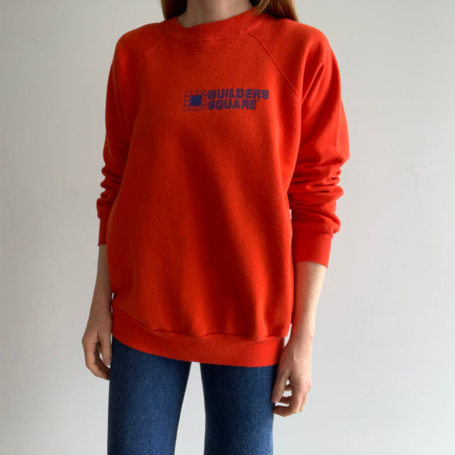 1980s Orange Builders Square Sweatshirt by Pannill