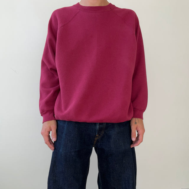 1990s Blank Burgundy Hanes Her Way Sweatshirt