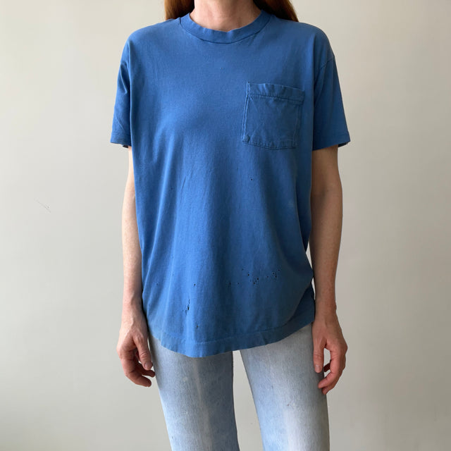T-shirt teinté de peinture noire vierge des années 00