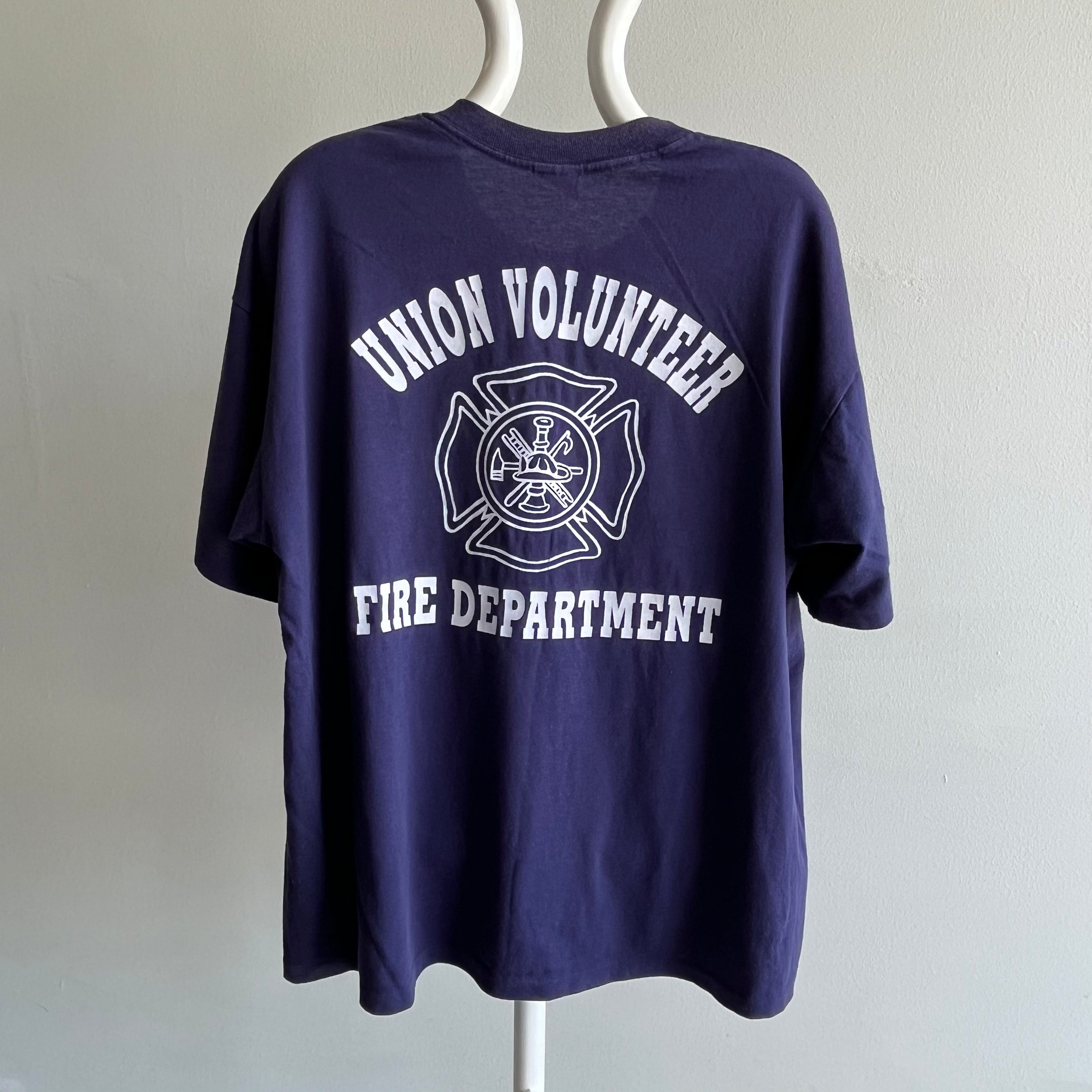 1990s Volunteer Fire Department Pocket T-Shirt