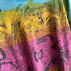 1990s Jungle Amazon Layer Cake Tie Dye T-Shirt - THIS IS AWESOME/DUH