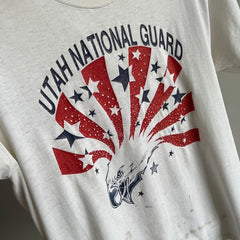 1980s Utah National Guard Paint Stained T-Shirt