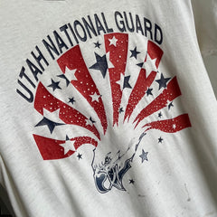 1980s Utah National Guard Paint Stained T-Shirt