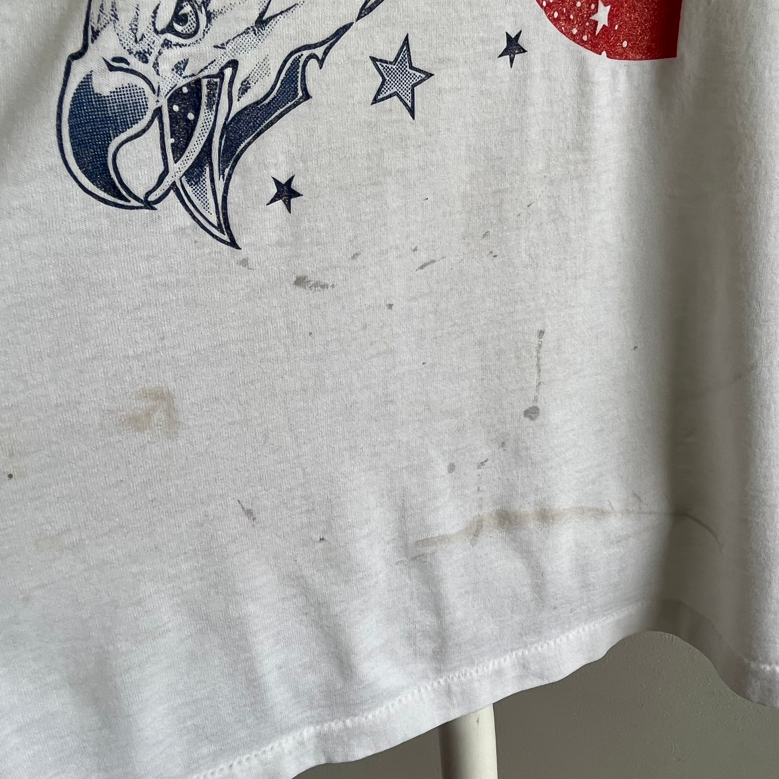 1980s Utah National Guard Paint Stained T-Shirt