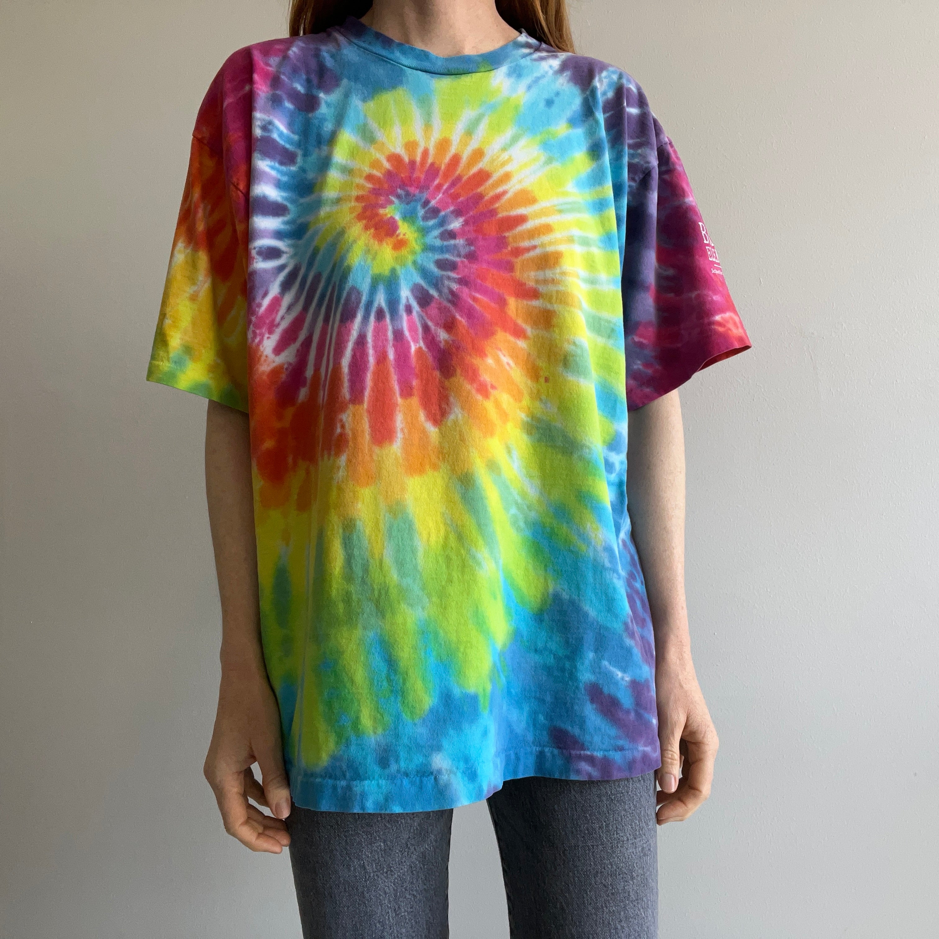 1990s Bailey's Elementary Tie Dye Cotton T-Shirt