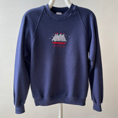 1980s Barbara Hand Stitched Sailboat Sweatshirt - Barb!