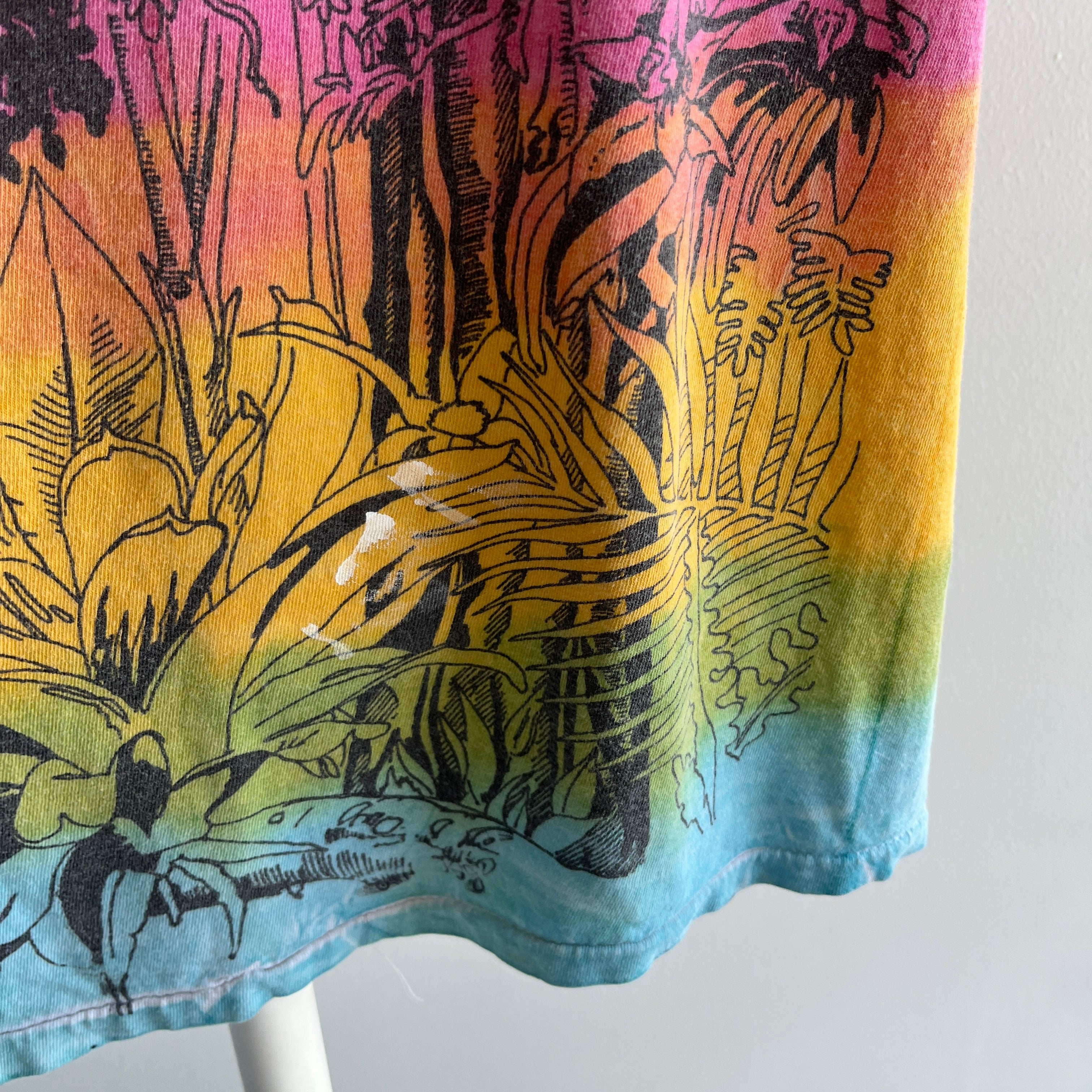 1990s Jungle Amazon Layer Cake Tie Dye T-Shirt - THIS IS AWESOME/DUH