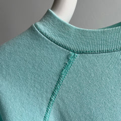 1980s Robin's Nest Blue Blank Raglan - Perfectly Worn