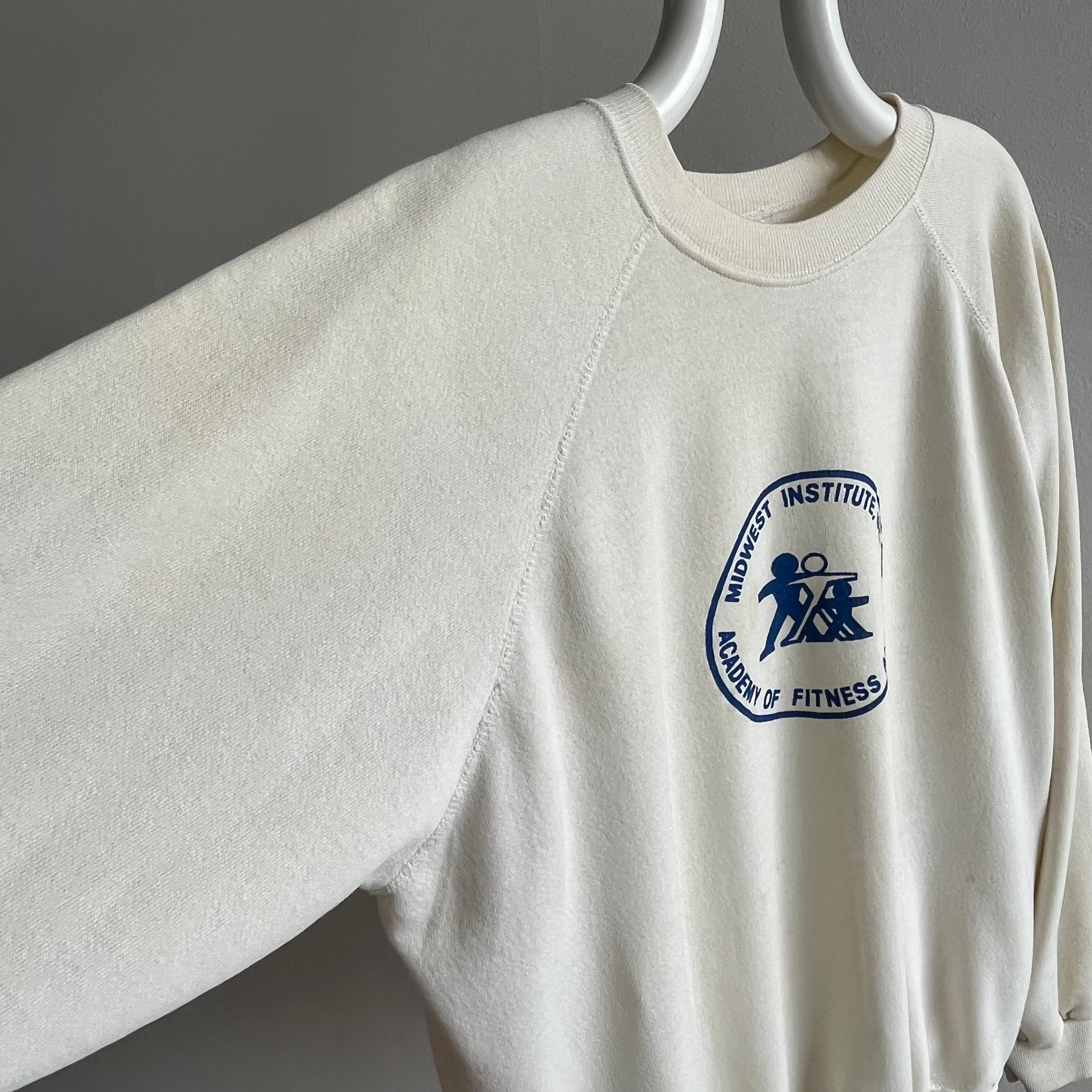 1980s MidWest Institute Academy of Fitness and Arts Stained Sweatshirt