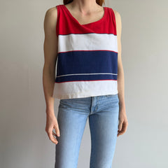 1970s Red White and Blue Soft Cotton Tank