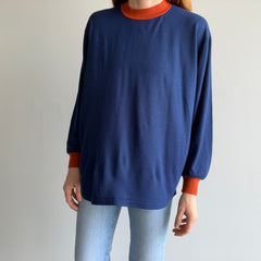 1970s Two Tone Super Soft and Slouchy JC Penny Long Sleeve T-Shirt