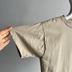 1980s Soft Combed Cotton Light Tan T-Shirt