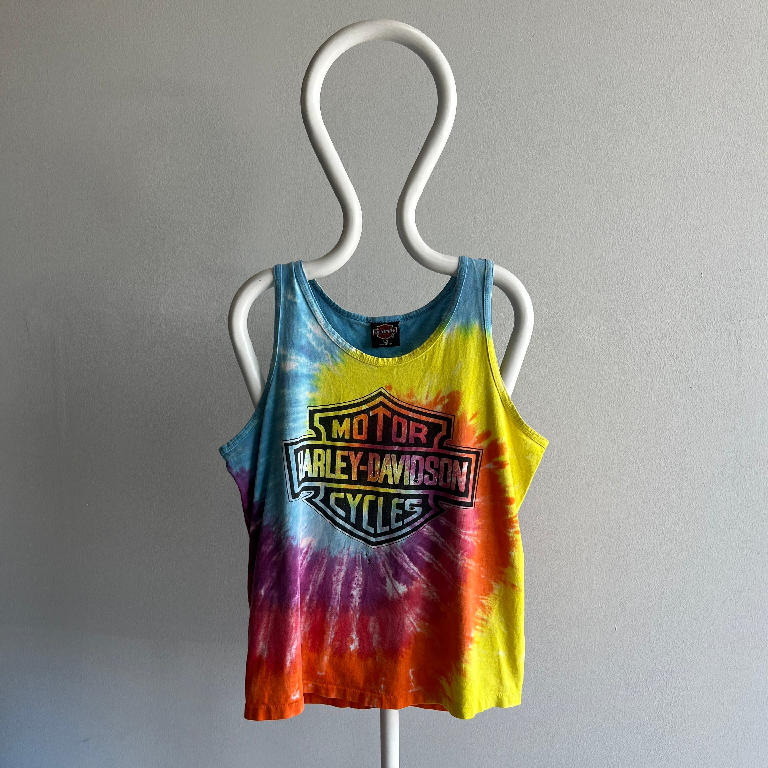 1990s Nashville Harley Tie Dye Tank Top - WOW