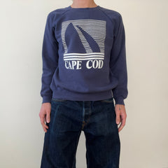 1980s/90s Navy Blue Cape Cod Raglan Sweatshirt - Beat Up
